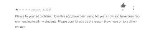 please fix your ad problem